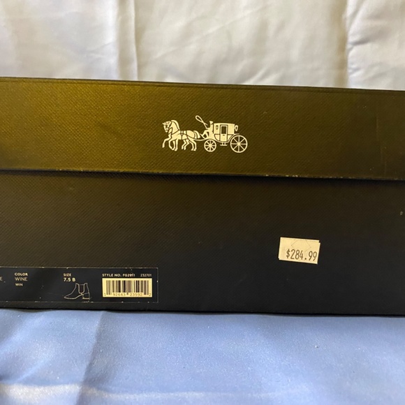 Coach Tia Ankle Slip On Suede Bootie In Wine Sz 8 FG2911 - Picture 12 of 15